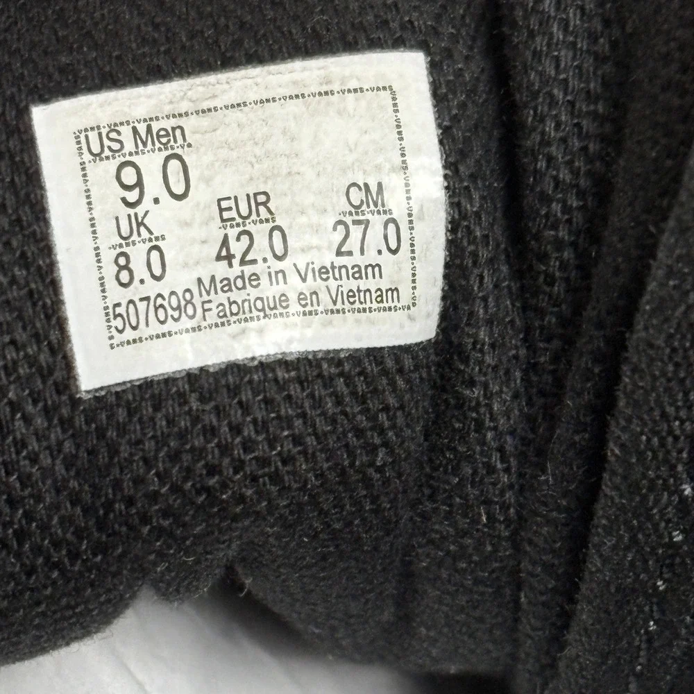 Vans Atwood Mens 9 Black Canvas Low Top Skate Shoes Sneakers 507698